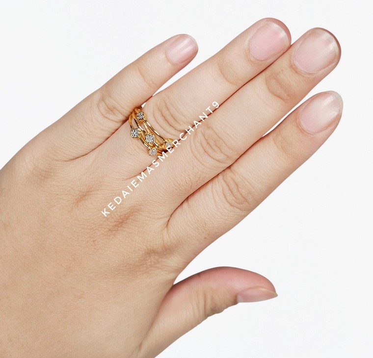 Merchant9 Cincin Emas VC Silang 2C L:0.9CM