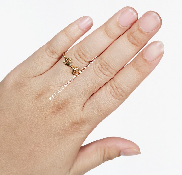 Merchant9 Cincin Emas Ribbon Boba L:0.6CM
