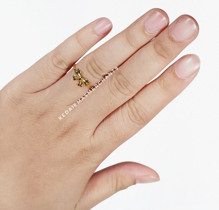 Merchant9 Cincin Emas Ribbon Polish Minimalist