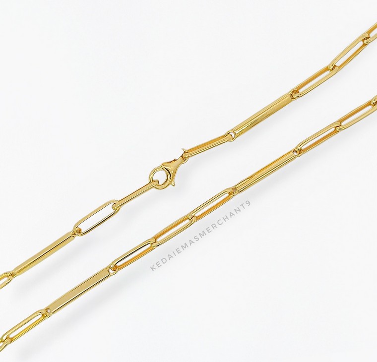 Merchant9 Rantai Leher Paperclip L:0.45CM