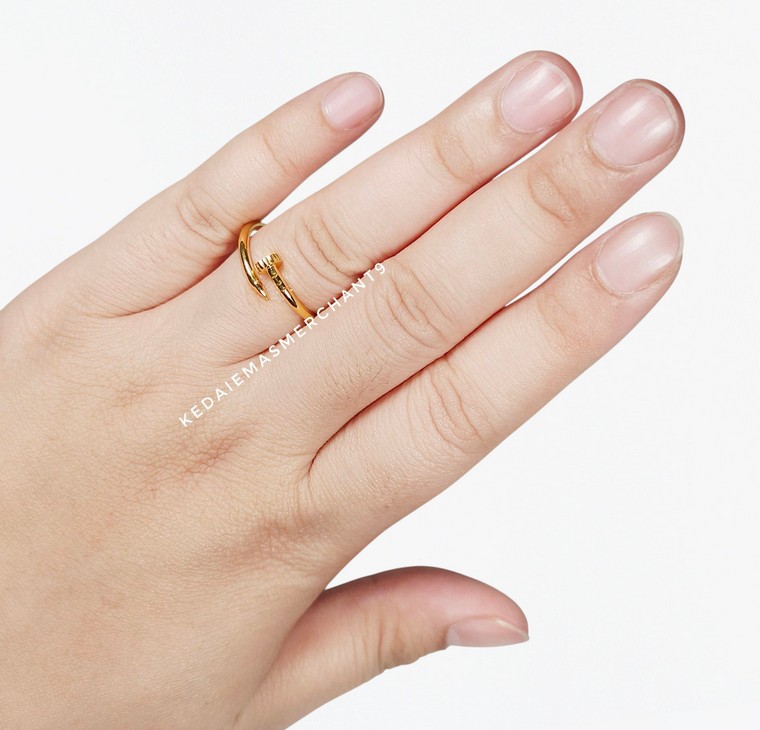 Merchant9 Cincin Emas Paku Polish Minimalist