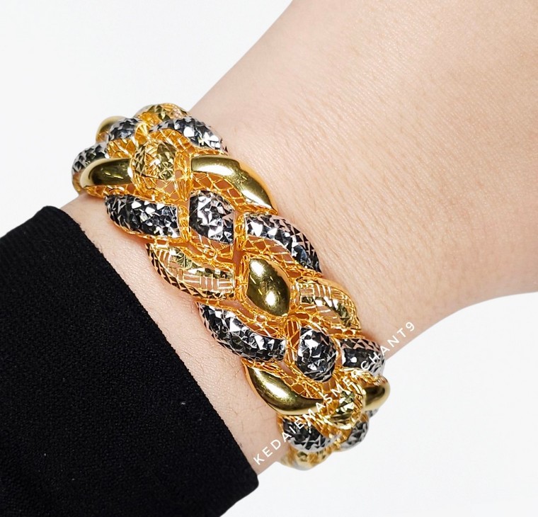 Merchant9 Rantai Tangan Tocang Kerawang 2C L:2.1CM