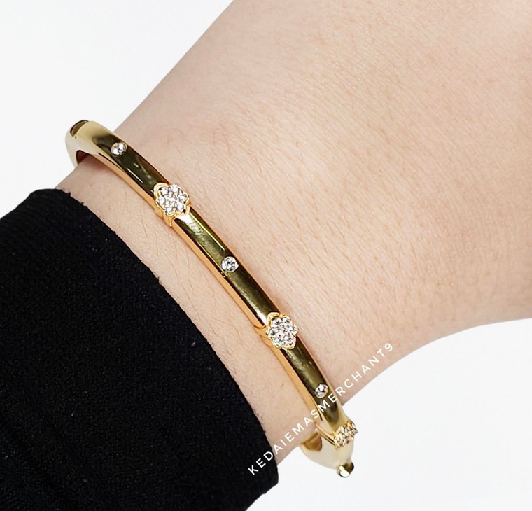 Merchant9 Gelang JANE Lintah Bunga Permata L:0.4CM