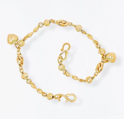 Merchant9 Rantai Kaki Kanak Kanak Twist Bola Cek Mek Gantung Love L:0.4CM