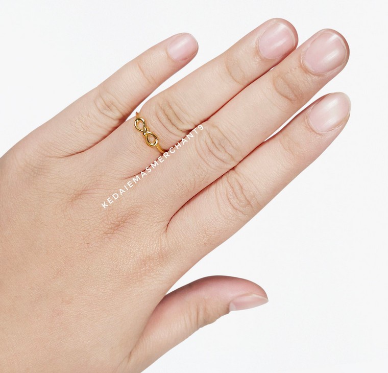 Merchant9 Cincin Emas Infinity Knot Minimalist