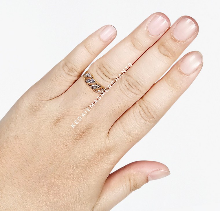 Merchant9 Cincin Emas Wave Dimensi 2C