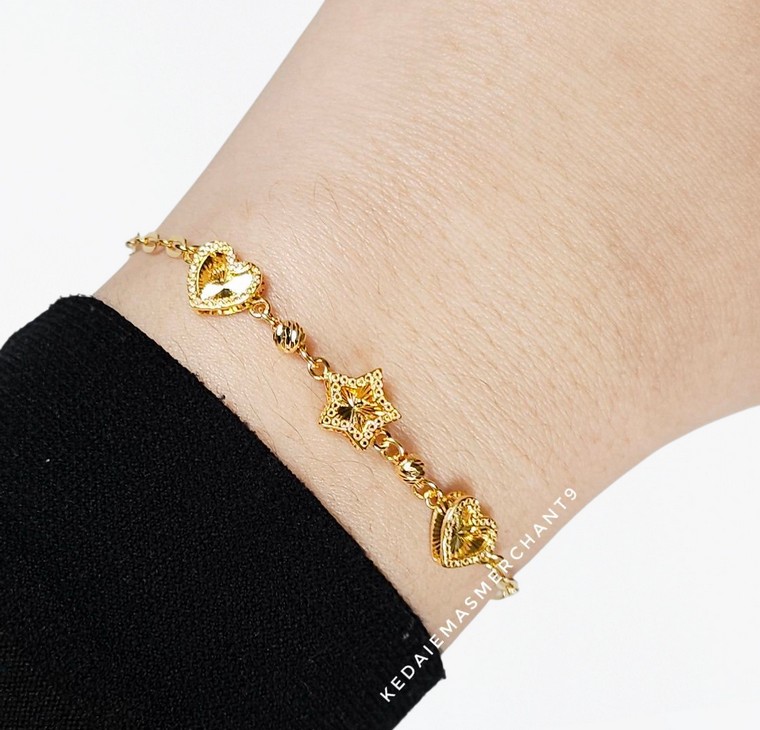 Merchant9 Rantai Tangan Paperclip Choker Love Star
