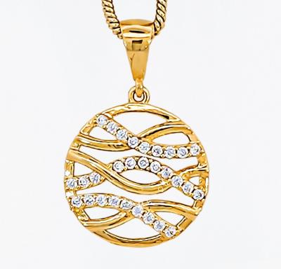 Merchant9 Loket JANE Circle Wave Permata L:1.5CM