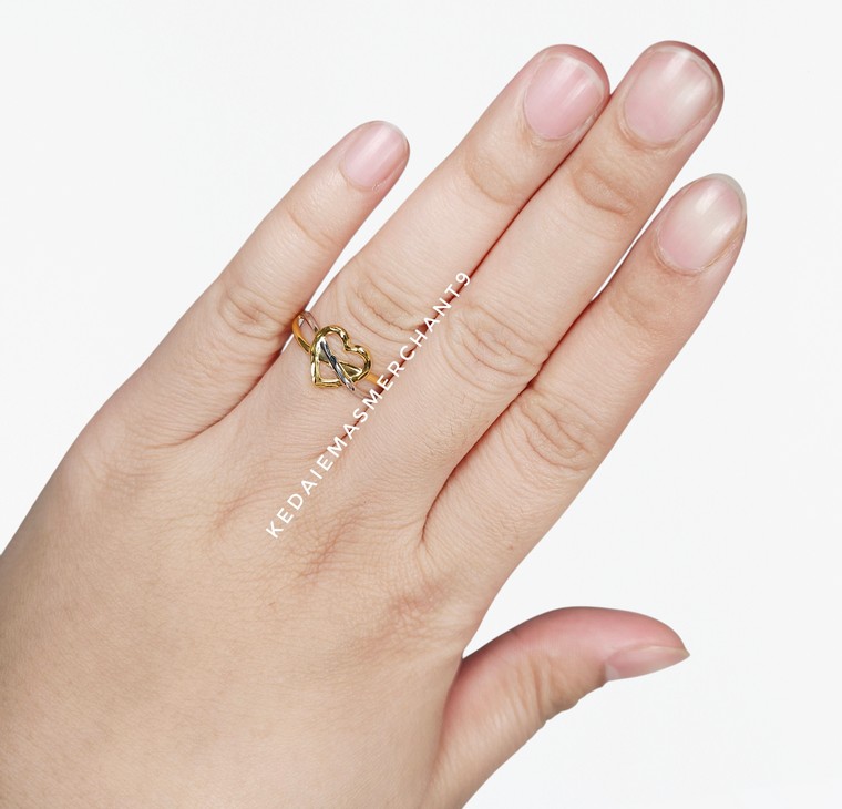 Cincin Emas Love Silang Dimensi 2C L:1CM