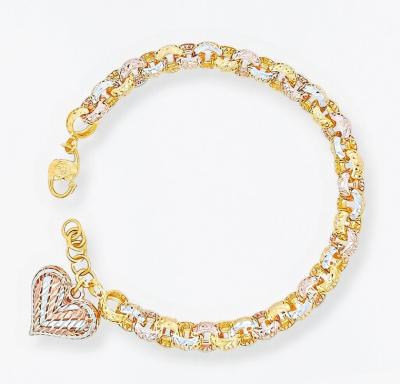 Merchant9 Rantai Tangan Kendi Kerawang Love Gantung 3C L:0.7CM