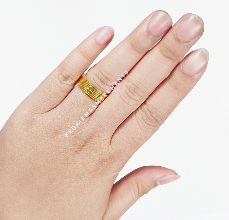 Merchant9 Cincin Emas Ctier Monte L:0.7CM (HARD GOLD- Super Hollow)