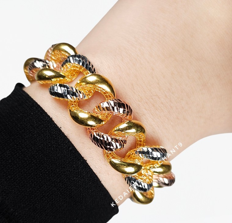 Merchant9 Rantai Tangan Gajah Polish Dimensi 3C L:1.5CM (KLIP SLIDE)