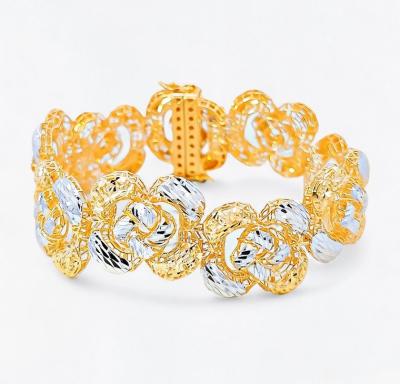 Merchant9 Rantai Tangan Bunga Rose Pasir Kerawang 2C L:0.7CM