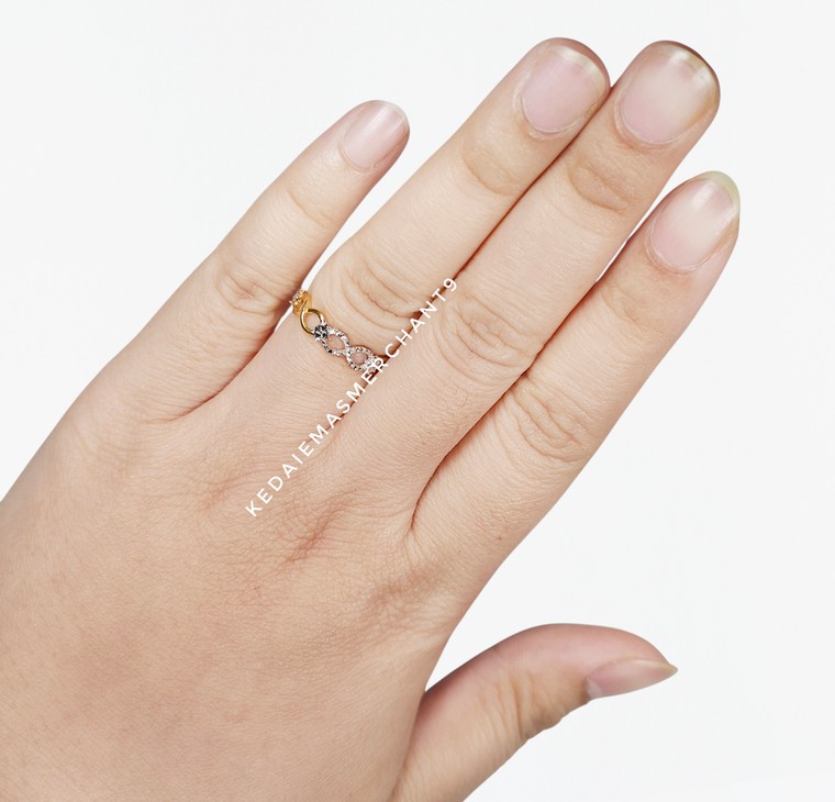 Merchant9 Cincin Emas Infinity Polish Diamond Cut 2C