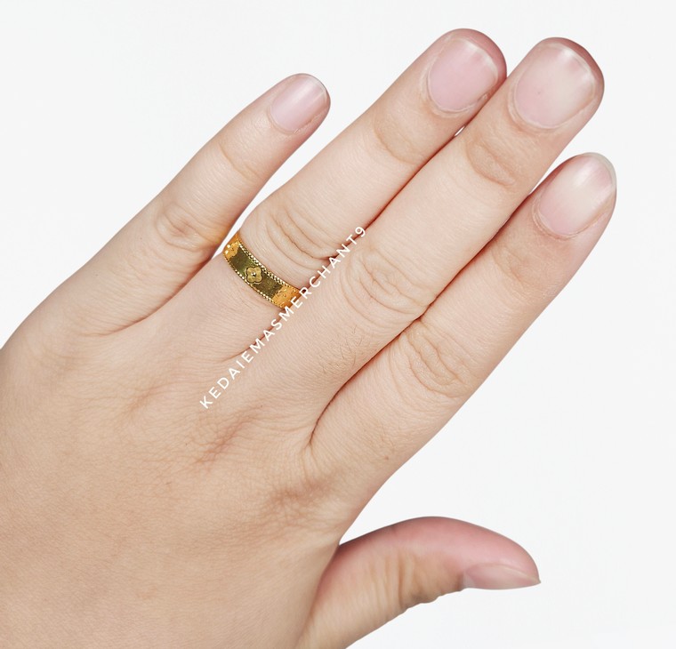 Merchant9 Cincin Emas Belah Rotan VC Polish L:0.5CM