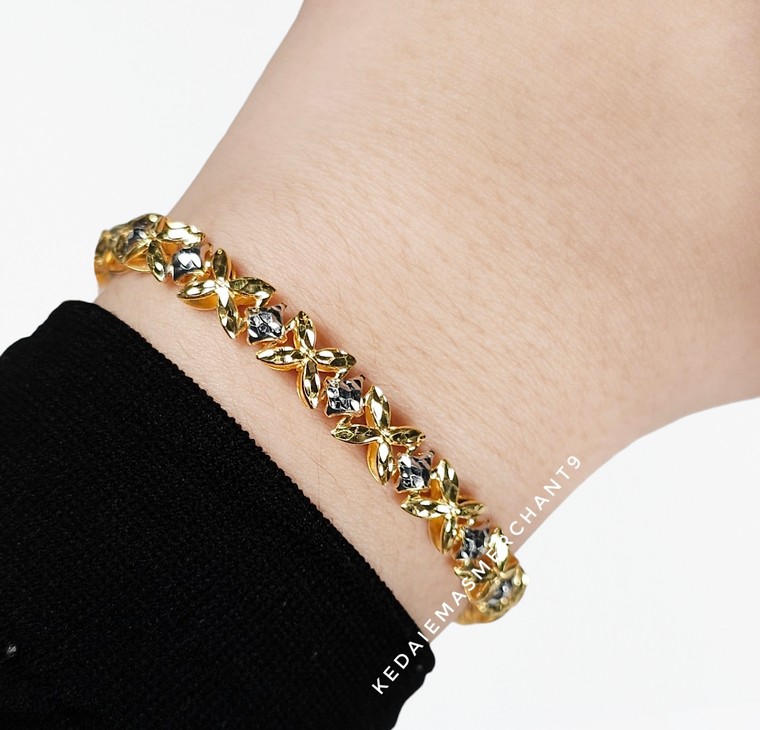 Merchant9 Rantai Tangan Bunga Tanjung Chrome L:0.6CM