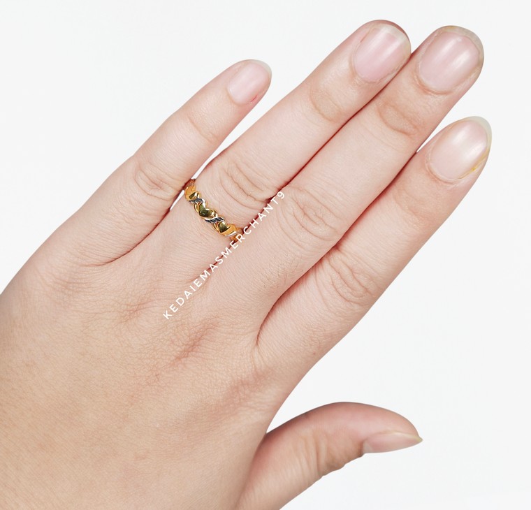 Merchant9 Cincin Emas Tocang Love Chrome L:0.4CM