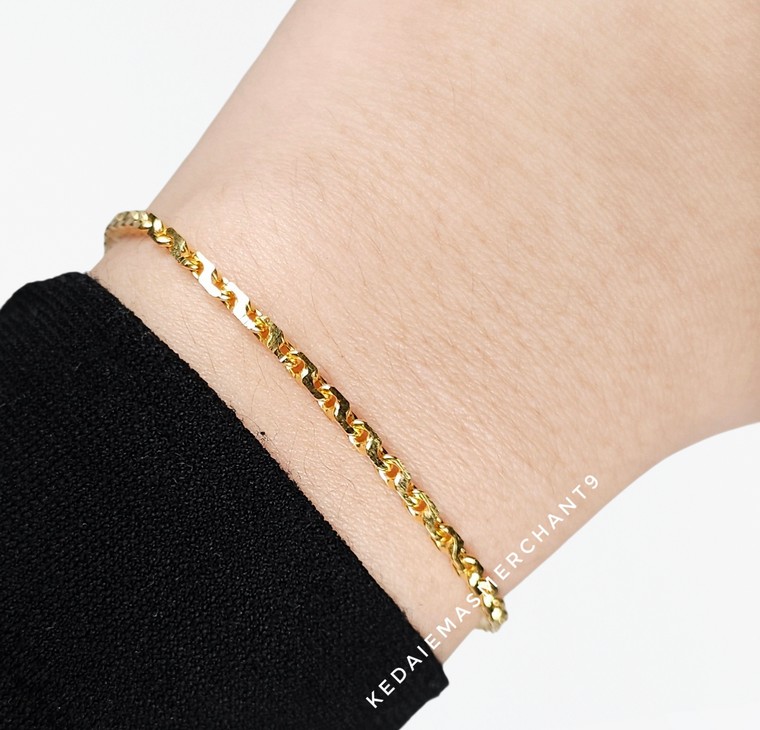 Merchant9 Rantai Tangan Sauh Polish L:0.25CM