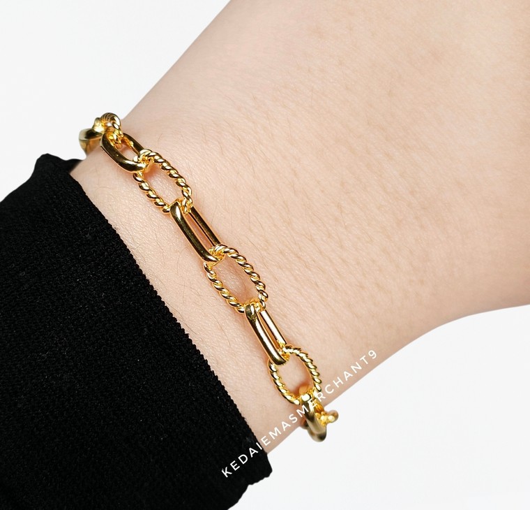 Merchant9 Rantai Tangan Paperclip Rope L:0.5CM