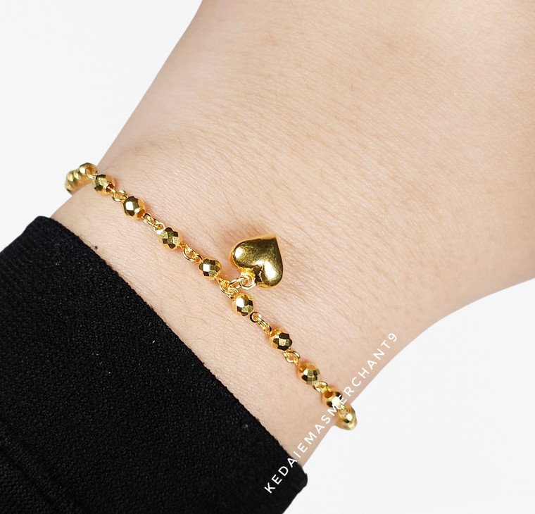 Merchant9 Rantai Tangan Candy Honeycomb Love Gantung L:0.3CM