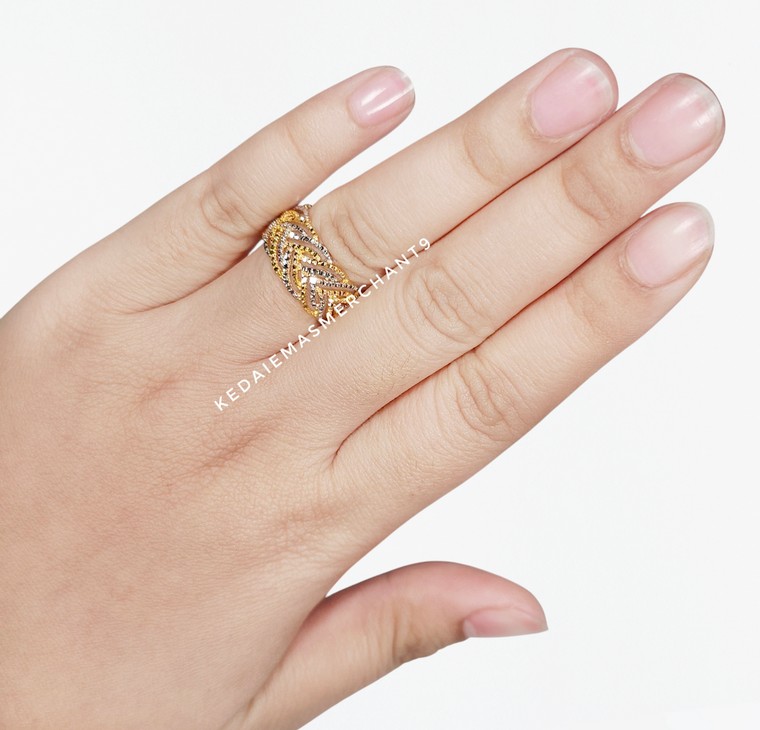 Merchant9 Cincin Emas Feather 2C L:0.8CM