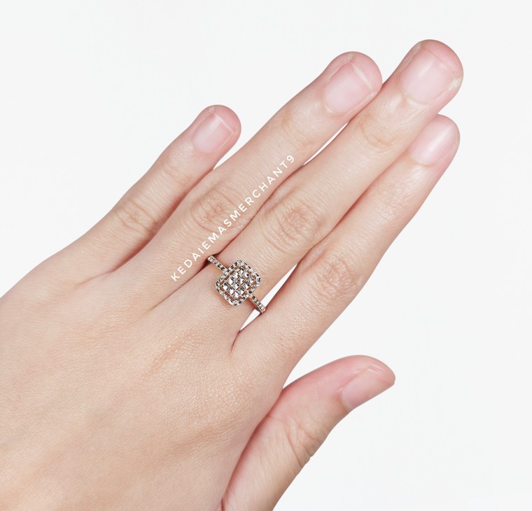 Merchant9 Cincin Emas Petak Diamond Cut 2C L:0.9CM