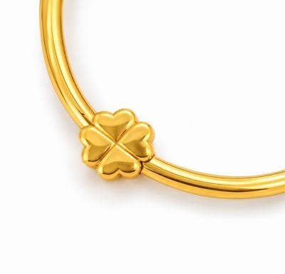 Merchant9 Beads Clover Full Gold Polish