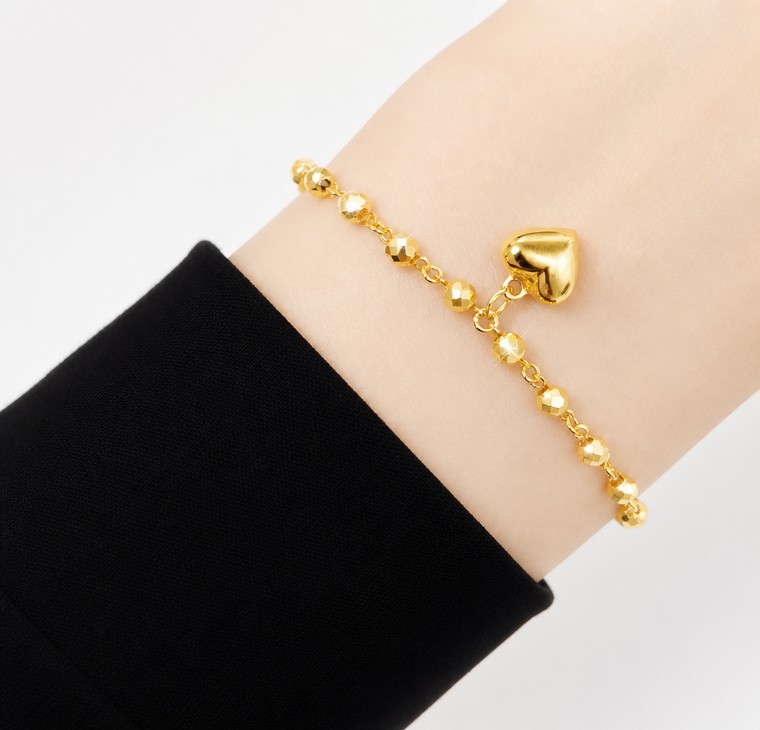 Merchant9 Rantai Tangan Candy Honeycomb Love Gantung L:0.25CM