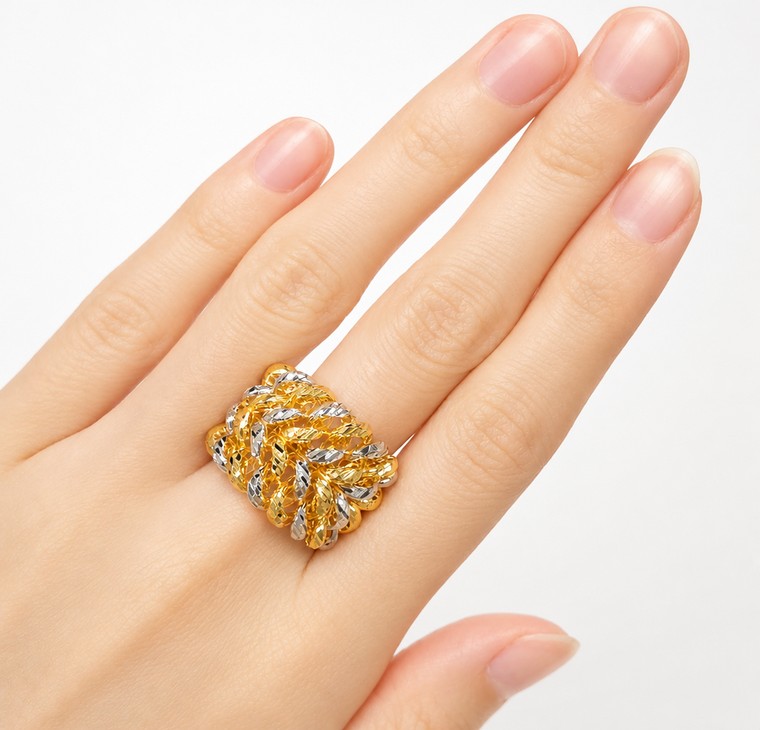 Merchant9 Cincin Emas Gajah Infinity Double Dimensi L:1.7CM