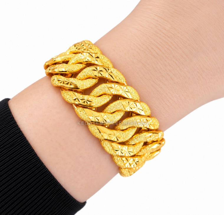 Merchant9 Rantai Tangan Kait 2 Star Pasir L:2.5CM (KLIP PETAK)