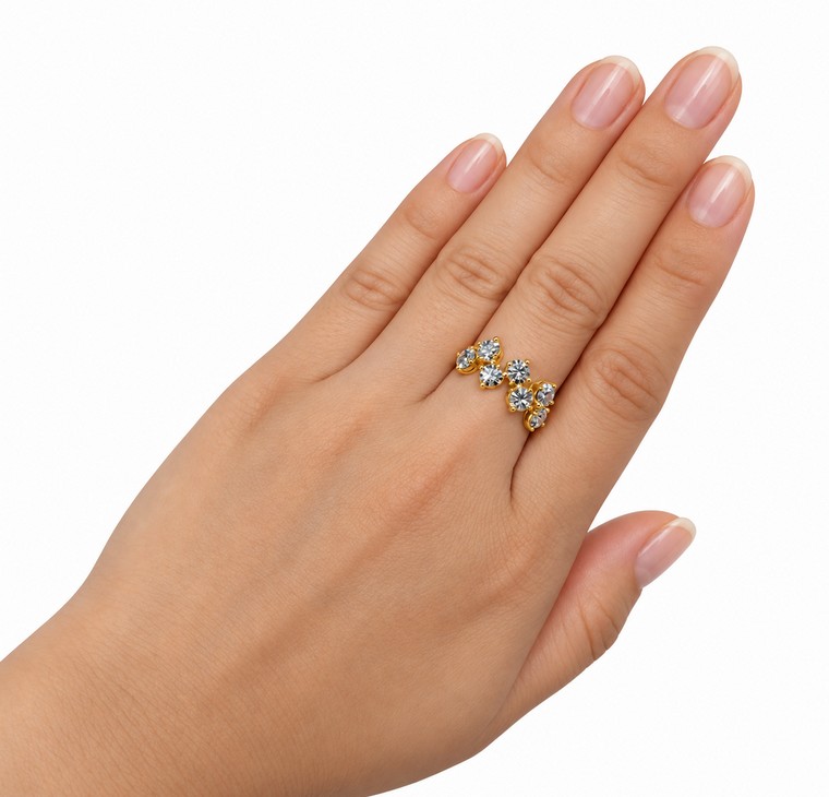 Merchant9 Cincin Emas Diamond Cut 2 Layer L:0.9CM
