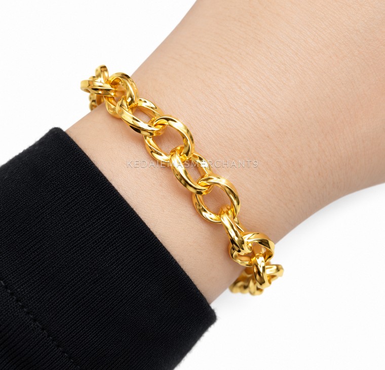 Merchant9 Rantai Tangan LEXA Sauh Oval Twist L:0.9CM