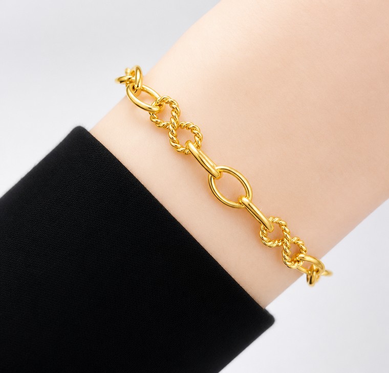 Merchant9 Rantai Tangan LEXA Oval Infinity RopeL:0.5CM