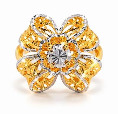 Merchant9 Cincin Emas Bunga Kerawang Diamond Cut 2C L:1.9CM