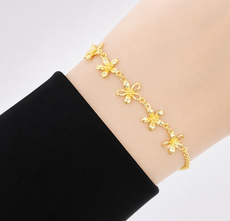 Merchant9 Rantai Tangan Polo Bunga Minimalist
