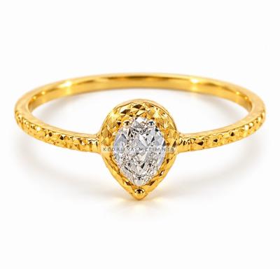 Merchant9 Cincin Emas Tear Drop Diamond Cut 2C L:0.7CM