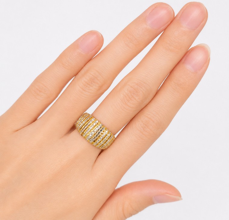 Merchant9 Cincin Emas Lintah Stripe 2C L:0.95CM