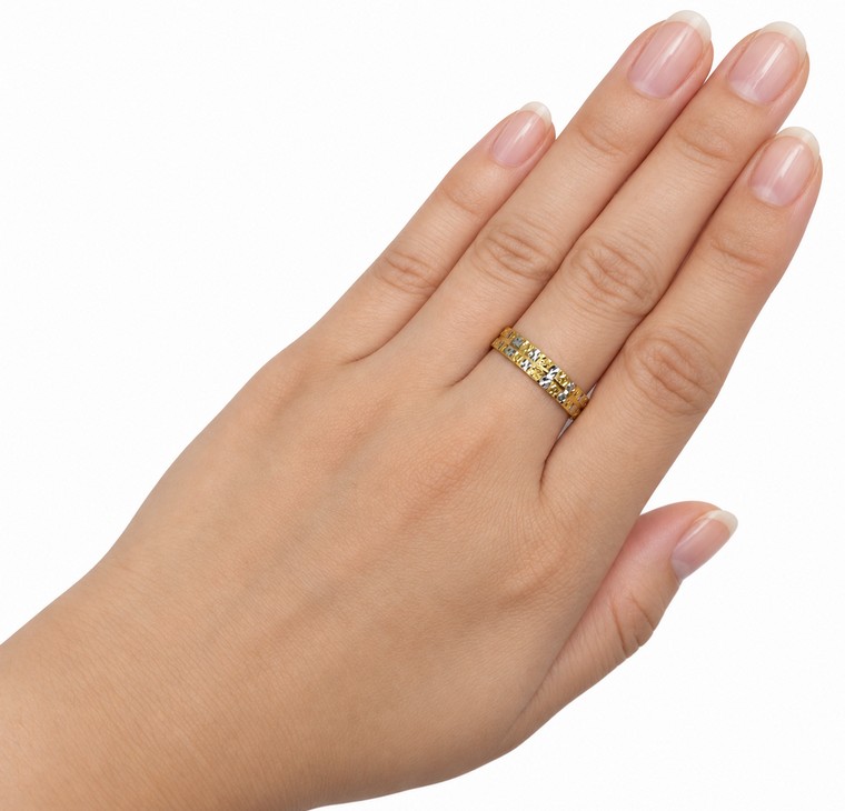 Merchant9 Cincin Emas Belah Rotan Siput 2C L:0.45CM