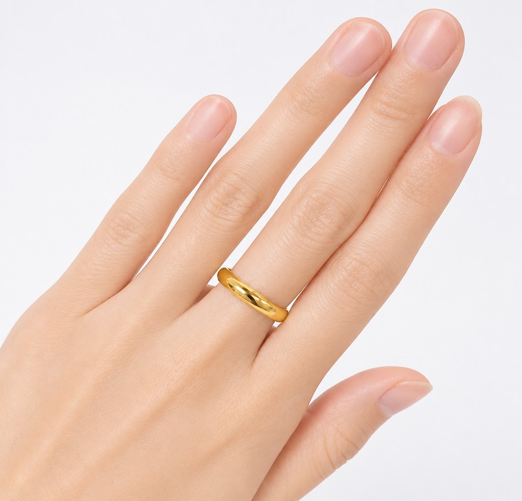 Merchant9 Cincin Emas Belah Rotan LOTR L:0.35CM