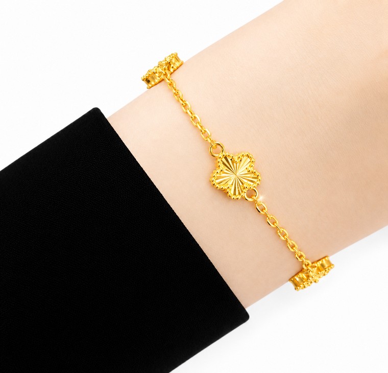 Merchant9 Rantai Tangan Sauh Sakura Flower 5 L:0.8CM