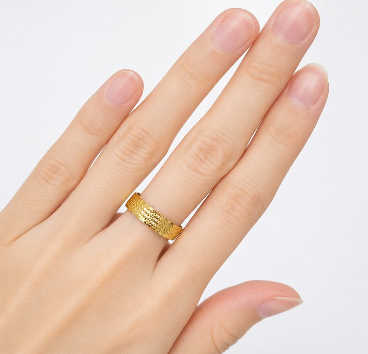 Merchant9 Cincin Emas Belah Rotan Circle L:0.5CM