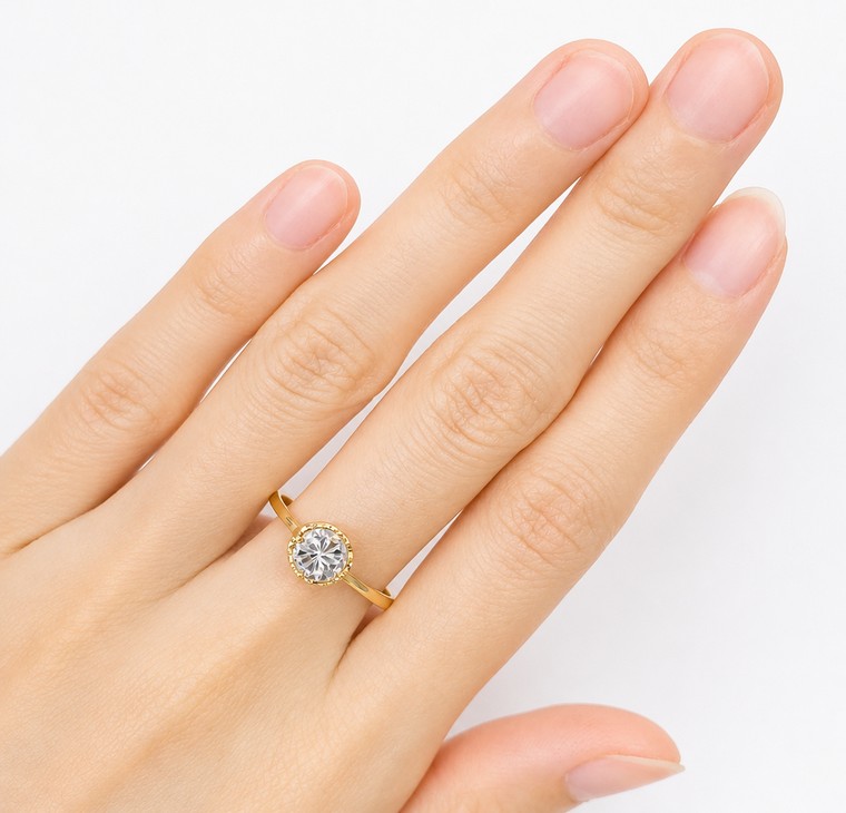 Merchant9 Cincin Emas Circle Dimensi 2C L:0.7CM