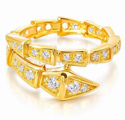 Merchant9 Cincin Emas BVL Serpenti Paku Permata