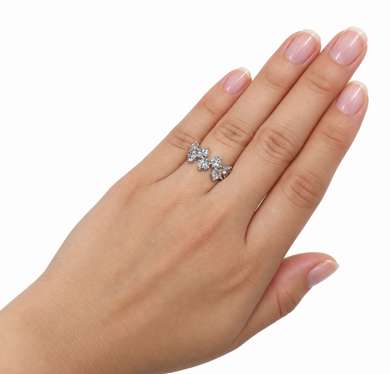 Merchant9 Cincin Emas Diamond Cut 2 Layer Chrome L:0.9CM