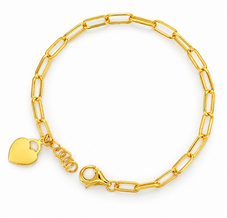Merchant9 Rantai Tangan Paperclip Choker Love L:0.35CM