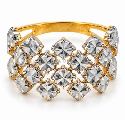 Merchant9 Cincin Emas Diamond Cut 4 Layer 2C L:1.3CM