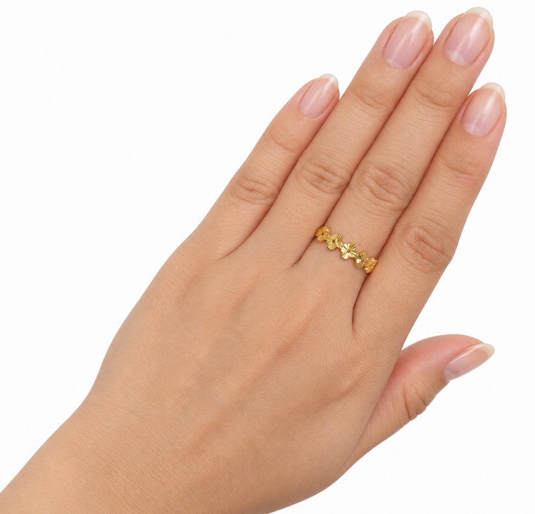 Merchant9 Cincin Emas VC Stripes L:0.45CM