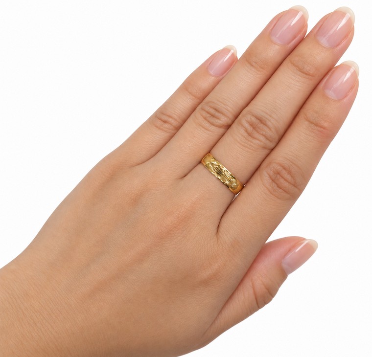 Merchant9 Cincin Emas Belah Rotan Snake Skin L:0.45CM