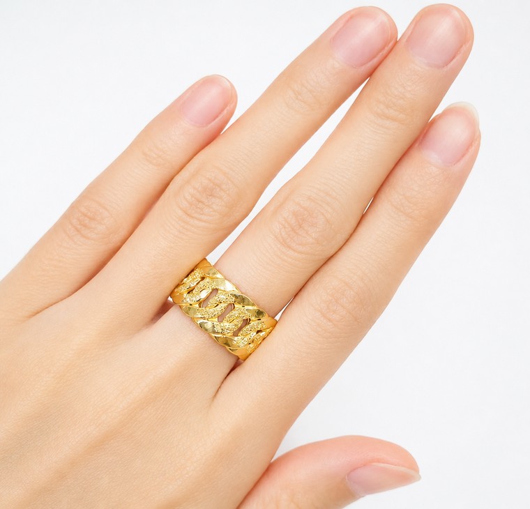 Merchant9 Cincin Emas Kait Pasir Full L:1CM