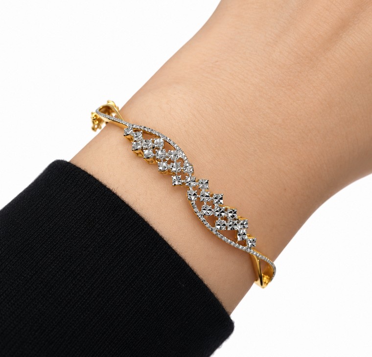 Merchant9 Gelang Silang Starlight Diamond Cut 2C L:0.7CM